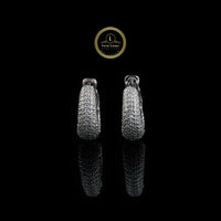Elegant Designer 2.00 TCW Round Cut Moissanite Diamond Hoop Earrings with Brilliant Stones