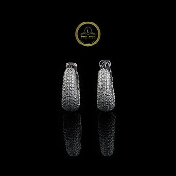Elegant Designer 2.00 TCW Round Cut Moissanite Diamond Hoop Earrings with Brilliant Stones