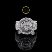Elegant Round & Baguette Lab Grown Diamond Ring By Ivevar