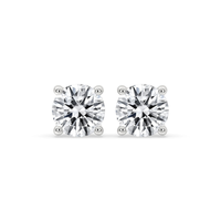 2 CT Iconic Round Moissanite Diamond Stud Earrings Pure Fire & Brilliance