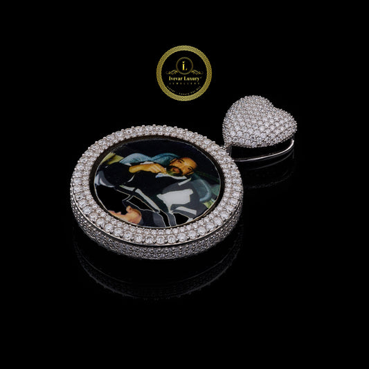 Keep the Memories Close Moissanite Full Diamond Heart Pendant Flex By Ivevar