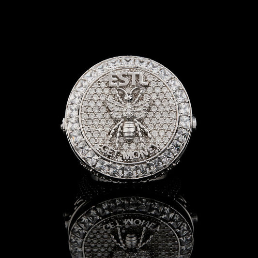 Full Silver Ant Unique Style Moissanite Diamond Hip Hop Men Ring By Ivevar