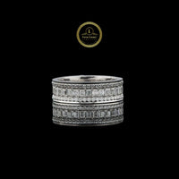 Baguette Lab Grown Diamond Eternity Band with Double Rows