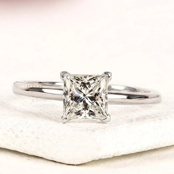 Princess Cut Lab Grown Diamond Solitaire Engagement Ring