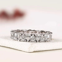 Pear Cut Lab Grown Diamond Full Eternity Band Ring