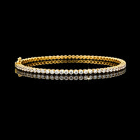 2 MM Round Cut Moissnaite Diamond Box Clasp Tennis Bracelet