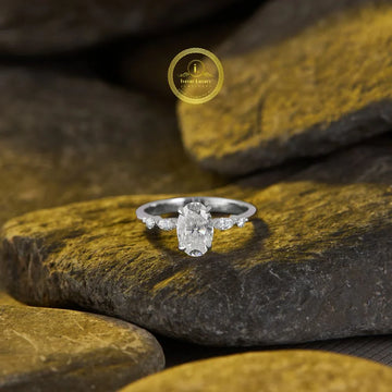 Oval Cut Lab Grown Diamond Solitaire Ring