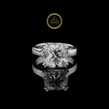 Cushion Cut Lab Grown Diamond Solitaire Engagement Ring