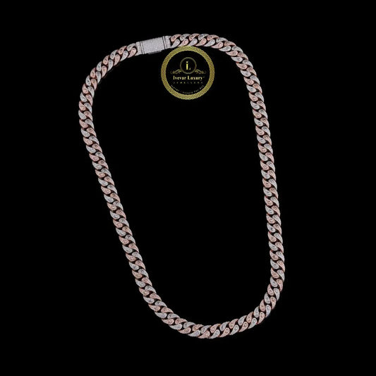 Iced Out Spherical Bead Choker Necklace Encrusted with Brilliant Cut Moissanite