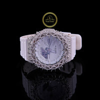 Luxury Half Iced-Out White Watch & Gold Square Dial Watch – Premium Dual Timepiece Collection