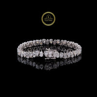 Brilliant Pear Shape Lab Grown Diamond Tennis Bracelet with Timeless Elegance By Ivevar