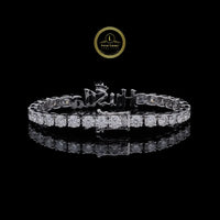 Custom Cut Moissanite Diamond Name Tennis Bracelet