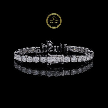 Custom Cut Moissanite Diamond Name Tennis Bracelet