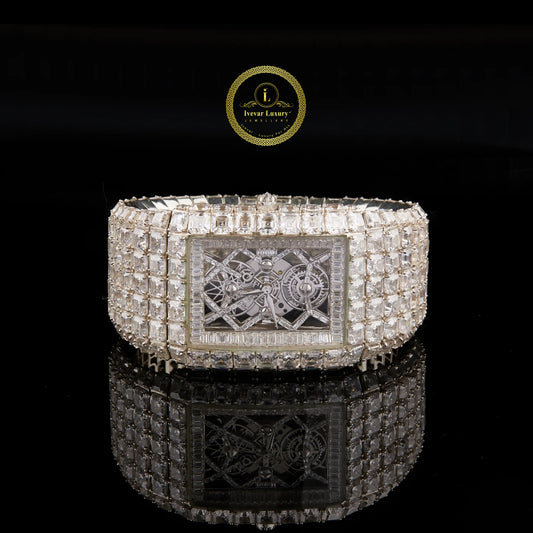 High-End Diamond Timepiece Where Power Meets Pure Elegance Asscher Diamond