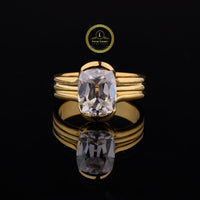 Elongated Cushion Bezel Solitaire Lab Grown Diamond Ring