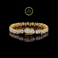 Pear Cut Moissanite Diamond Tennis Bracelets