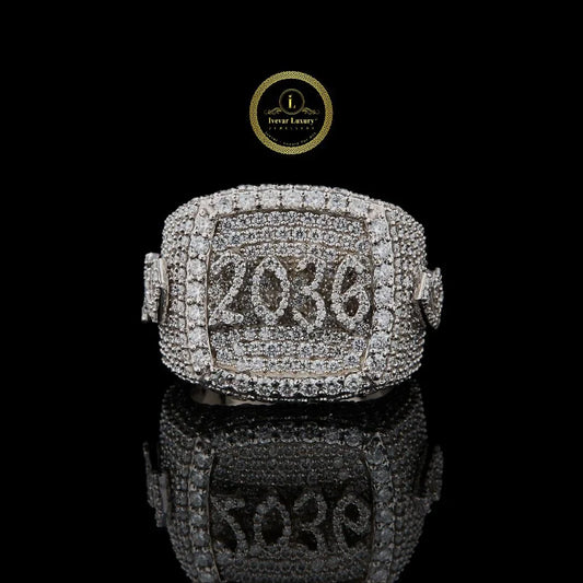 Custom 2036 Iced Out Lab Grown Diamond Statement Pinky Ring