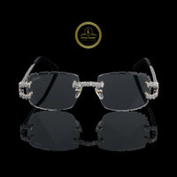 Custom Pear Diamond Sunglasses Luxury Rimless Designer Eye wear