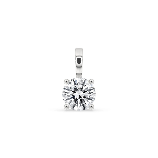 Iconic 1.00 CT Round Moissanite Diamond Pendant Pure Fire & Elegance By Ivevar