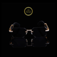 Custom Diamond Sunglasses Luxury Rimless Gold Eye wear
