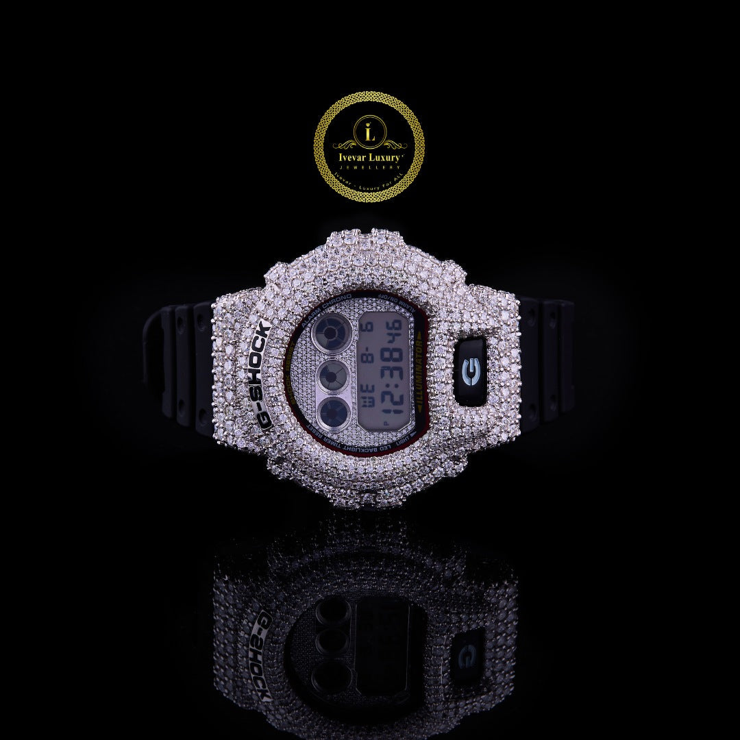 Exclusive Black Lab Grown Diamond Iced Luxury Timepiece By Ivevar