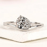 Pear Cut Lab Grown Diamond Solitaire Engagement Ring