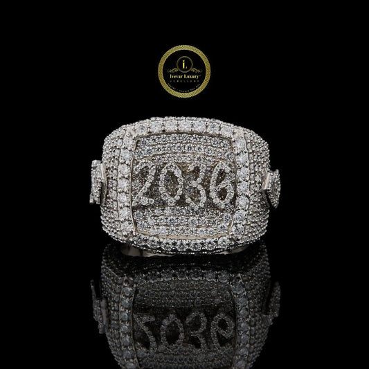 2036 Royal Iced Out Moissnaite Diamond Custom Ring By Ivevar