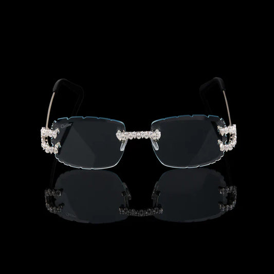 Prestige Collection Luxury Green Dial Timepiece And Signature Moissanite Diamond Eyewear Set