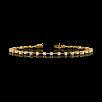 2 MM Lab Grown Round Diamond Tennis Bracelet Symbol of Grace and Brilliance