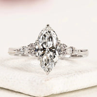 Marquise Cut Lab Grown Diamond Engagement Ring