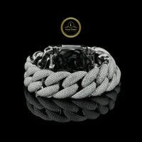 Iced Out Pave Cut Moissanite Diamond Cuban Link Bracelet