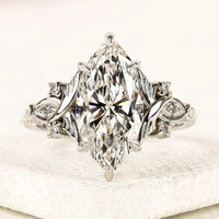 Marquise Cut Moissanite Diamond Engagement Ring