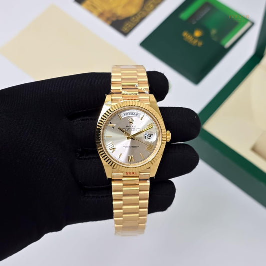 Premium Gold-Tone And Diamond-Studded Watch Set for Men's Collection