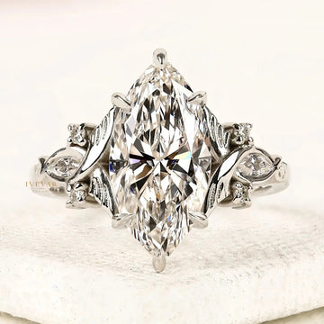 Marquise Cut Lab Grown Diamond Engagement Ring