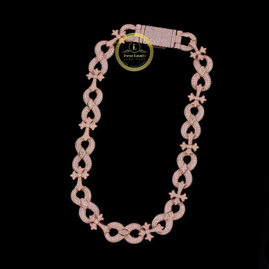Iced Out Heavy Choker Necklace Encrusted with Brilliant Cut Moissanite