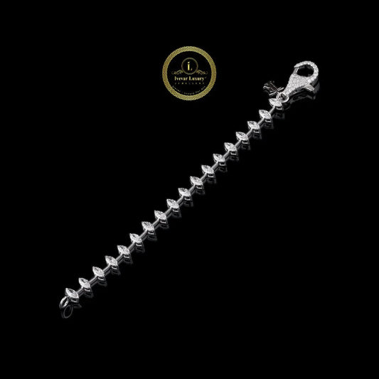 Marquise Cut Lab Grown Diamond Tennis Bracelet