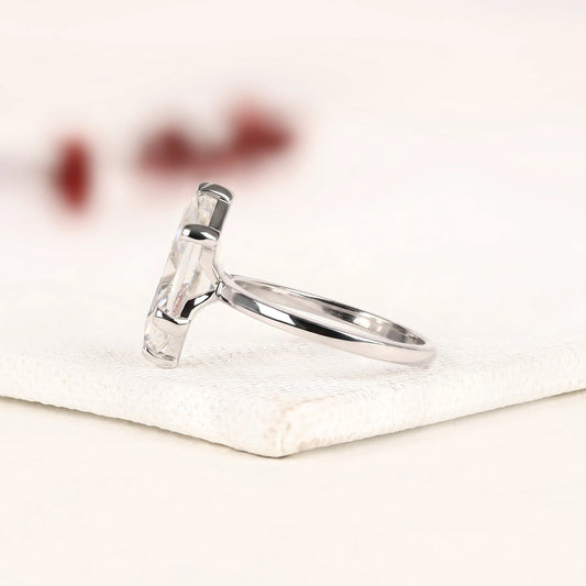 Dutch Marquise Lab Diamond Solitaire Engagement Ring