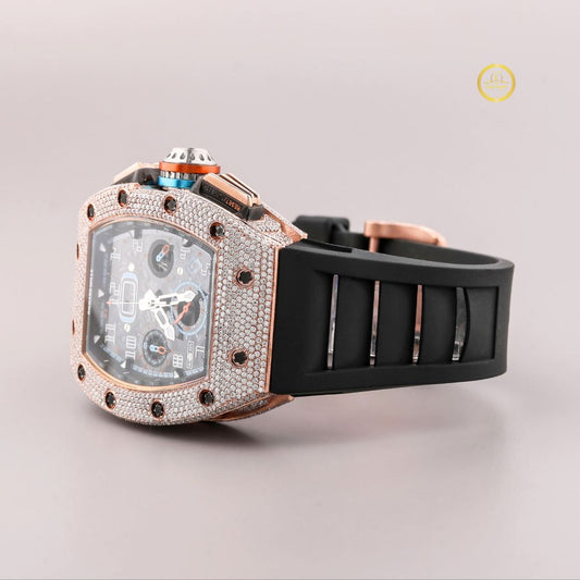 Velocity VVS Diamond Chronograph with Racing-Grade Rubber Strap