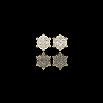 Celestial Bloom Moissanite Diamond Cluster Stud Earrings with Petal Inspired Floral Geometry