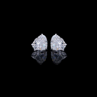 1.55 TCW Elegant Heart Shaped Lab Grown Stud Earrings in Polished Silver Sparkling Romantic Jewelry