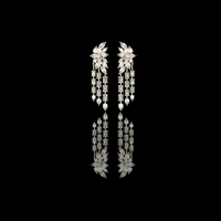 Grand Multi Shape Moissanite Diamond Chandelier Earrings Trending Statement Drop Jewelry