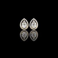 1.50 CT Luxury Moissanite Pear Shaped Halo Stud Earrings Perfect for Special Occasions