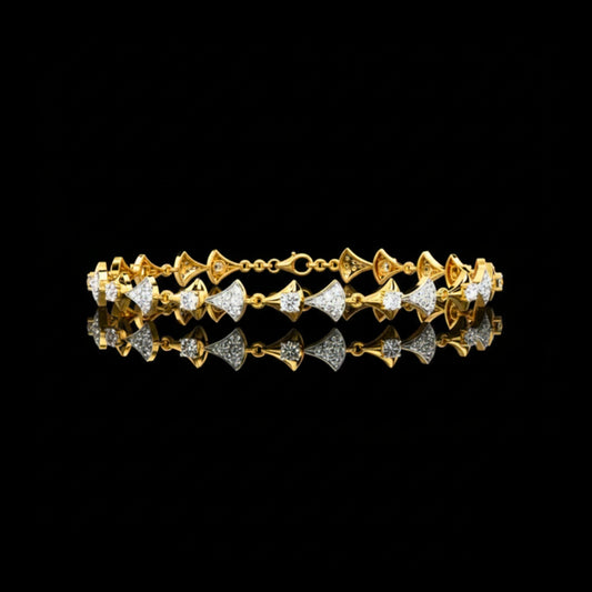 1.26 TCW Elegant Lab Grown Round Cut Created Diamond Bracelet Custom Design By Ivevar Luxury