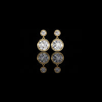 2.20 TCW Sophisticated Moissanite Bezel Set Radiant Round Diamond Earring for the Discerning