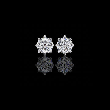 2.57 TCW Ultimate Collection of Luxury Moissanite Round Cut Created Diamond Six Prong Solitaire Elegance Earring