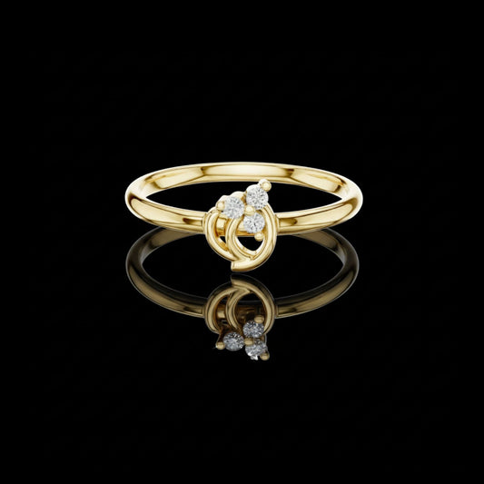 0.3 TCW Precious Moissanite Round Cut Diamond Ring For One Wish