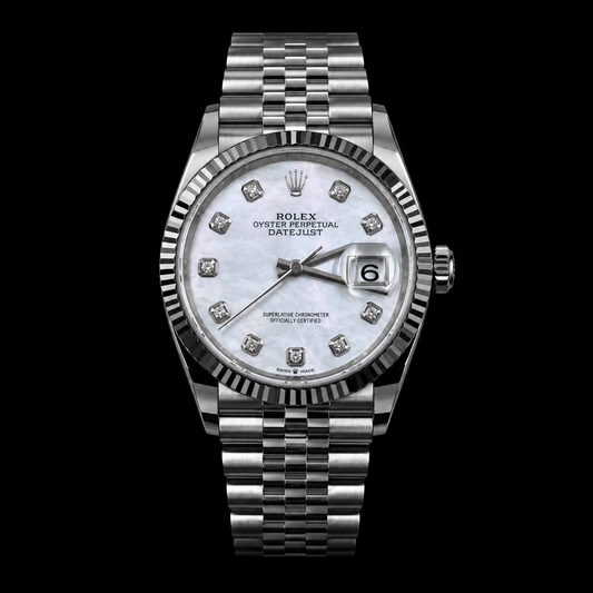 Automatic Date Watch with Mother of Pearl Face
