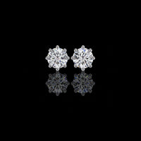 2.60 TCW Ultimate Collection of Luxury Round Cut Moissanite Diamond Six Prong Solitaire Elegance Earring