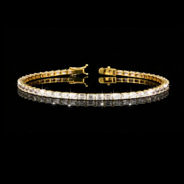 Emerald Moissanite Diamond Tennis Bracelet A Modern Masterpiece of Sparkle With Box Claps