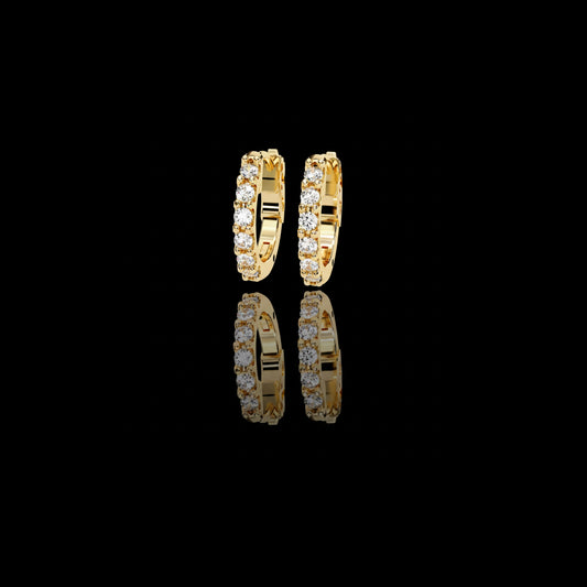 0.18 TCW Exquisite Luxury Moissanite Diamond Earring Round Brilliant Cut Luxury Hoops With Elegance